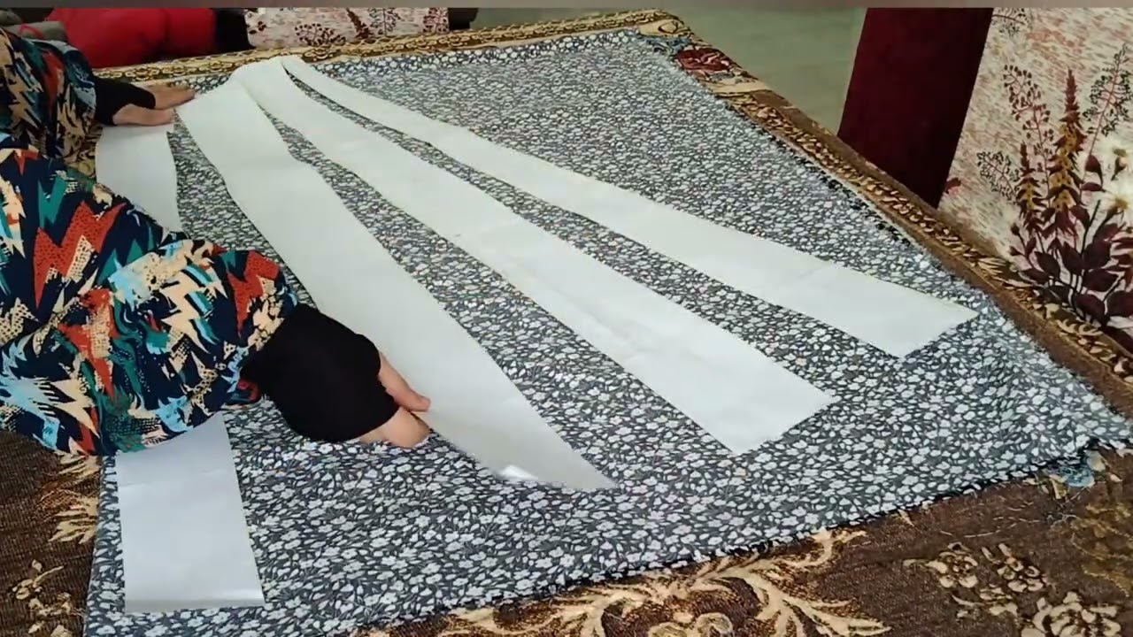 خياطة جيبة كلوش من غير كلوش🔥🔥🔥