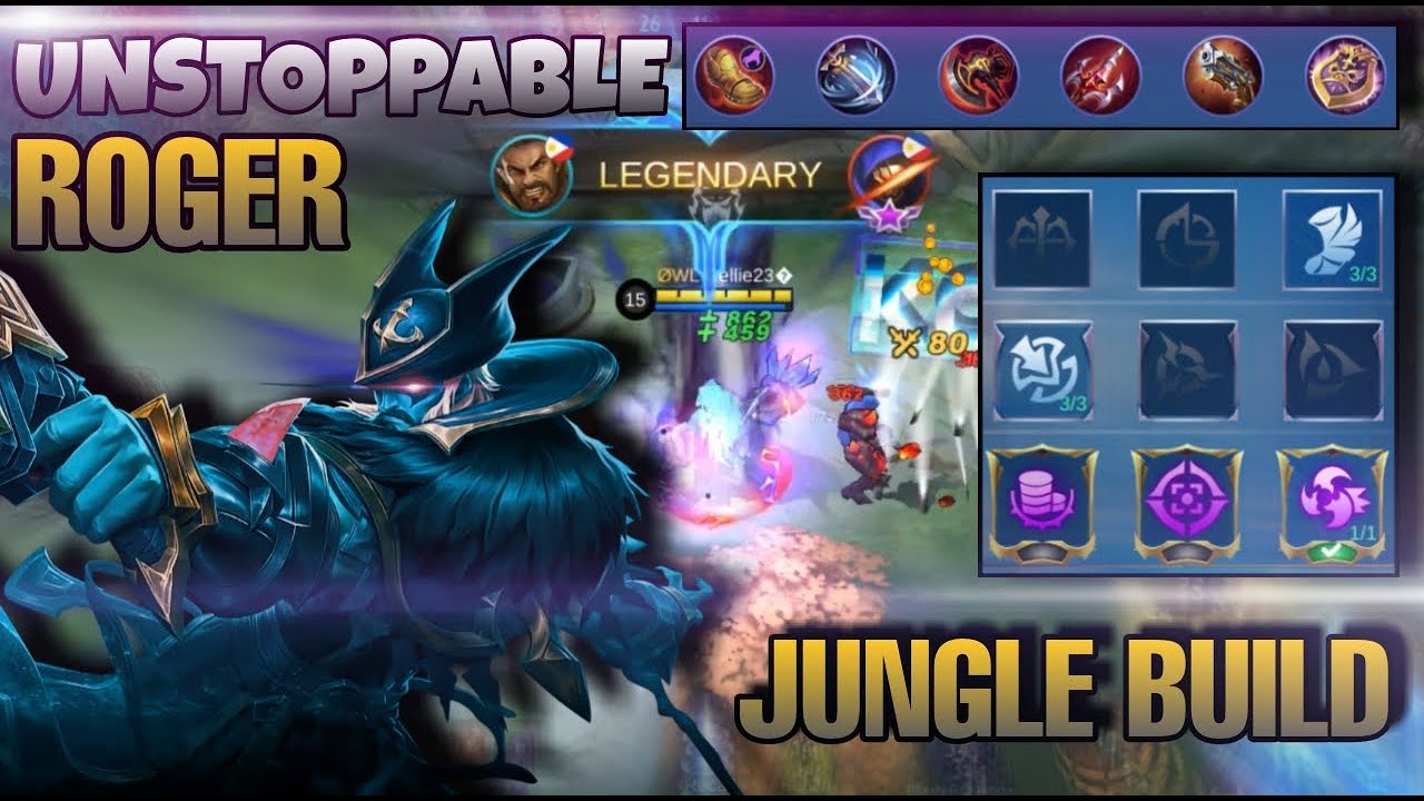 ROGER HYPER CARRY l MVP GAMEPLAY 2021 l BEST BUILD 2021l FAST ROTATION l 