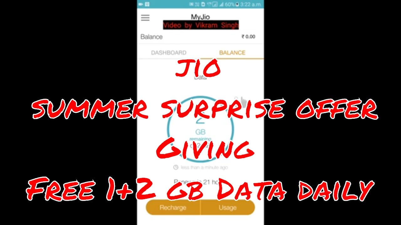 #TechnoSir Jio summer surprise offer giving extra data free
