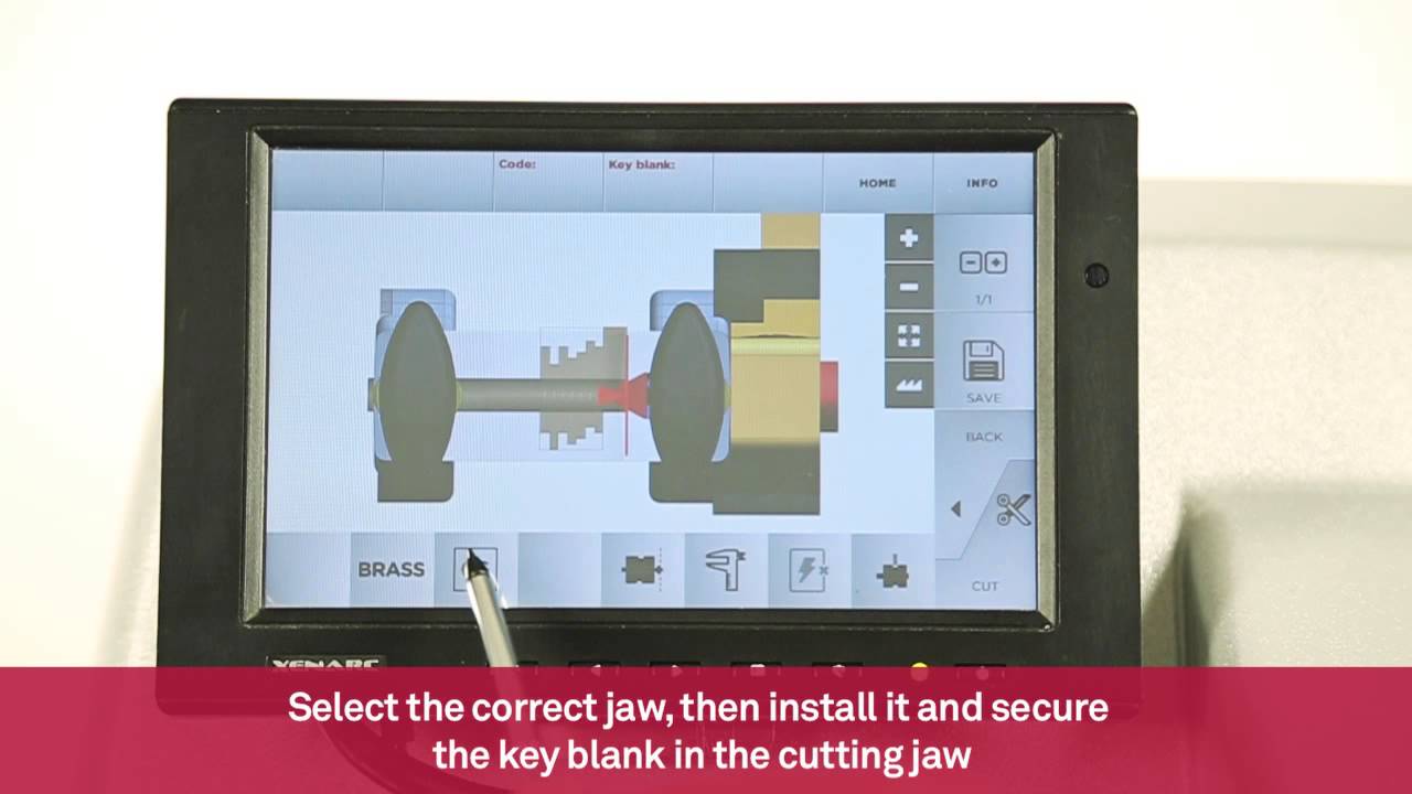 Cut by copy of bit and double bit keys with Sigma Pro key cutting machine | Keyline