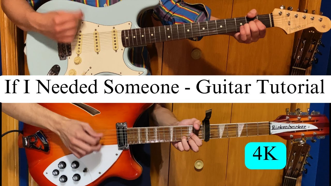 If I Needed Someone - Guitar Tutorial - Rickenbacker 360/12 - Fender Stratocaster - ft @mendips09