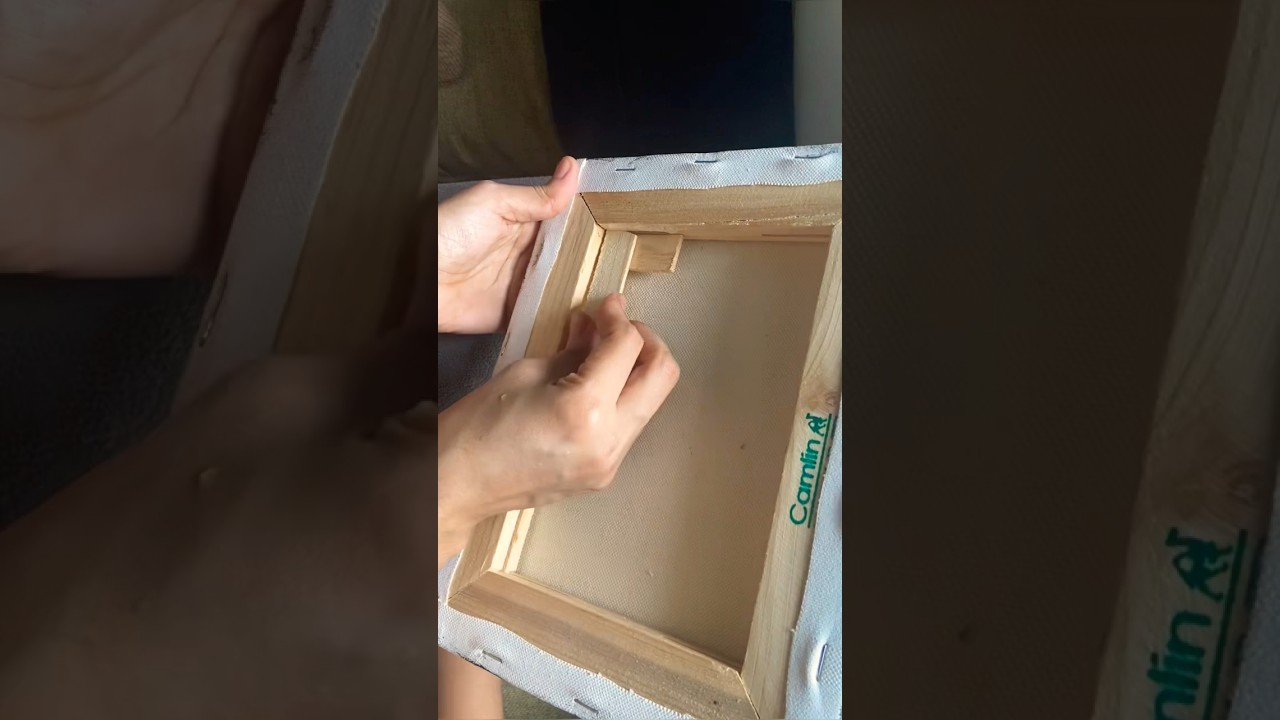 How insert Canvas Keys on painting Canvas #youtubeshorts #paintingcanvas