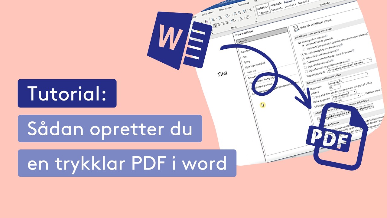 Sådan opretter du en trykklar PDF til din bog med Microsoft Word
