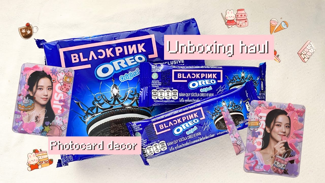 Oreo x Blackpink | unboxing haul, photocard decor 👼🏻💕✨