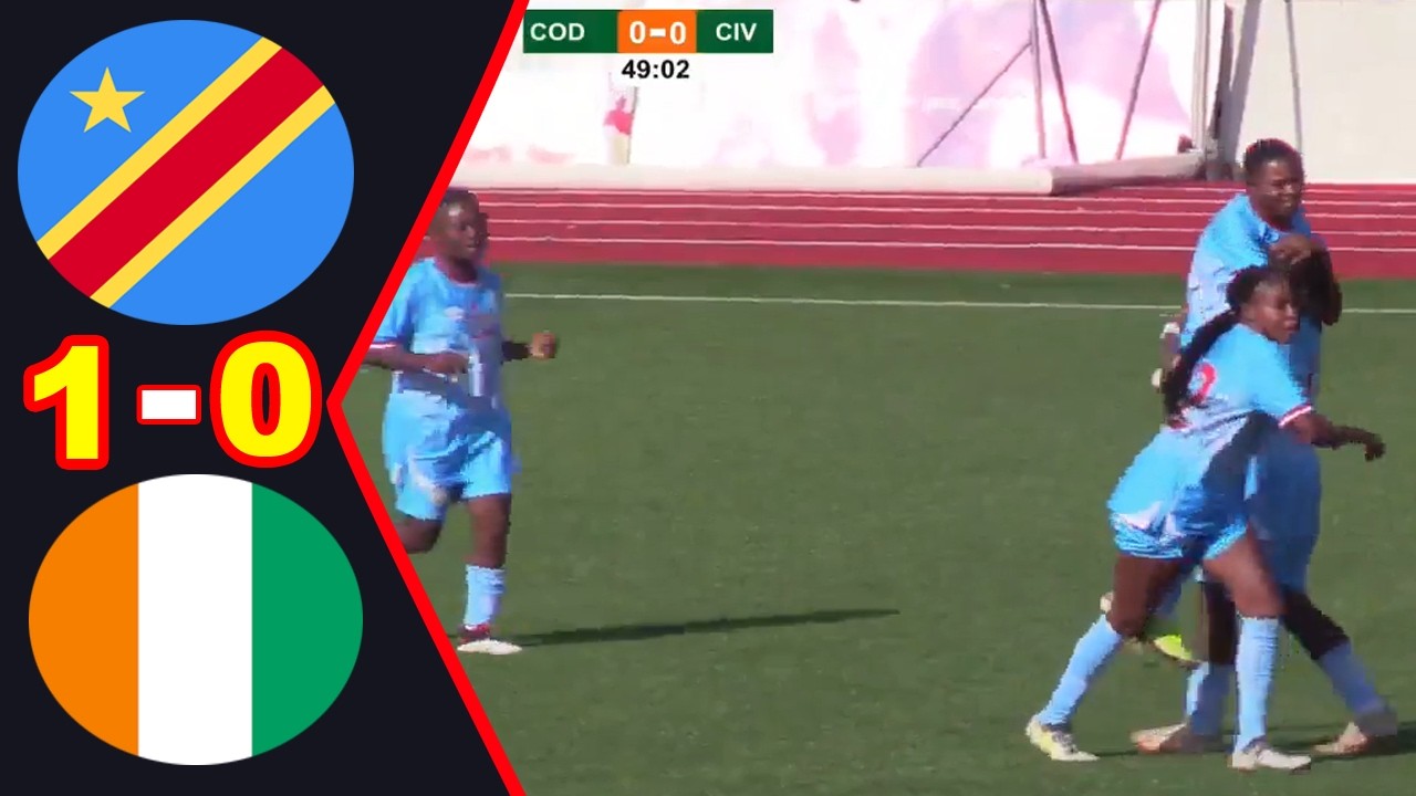 RD Congo 🆚 Côte d'Ivoire 1 - 0 Résumé de la rencontre Éliminatoires Coupe du Monde Féminine U20 2026