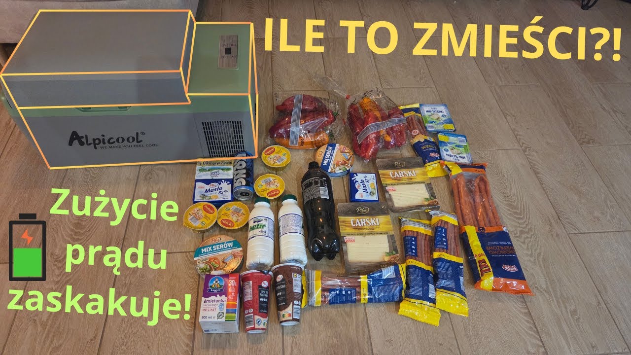 ALPICOOL Y20 LODÓWKA TURYSTYCZNA KOMPRESOROWA 20L | Ile jedzenia zmieści | ile prądu zużywa