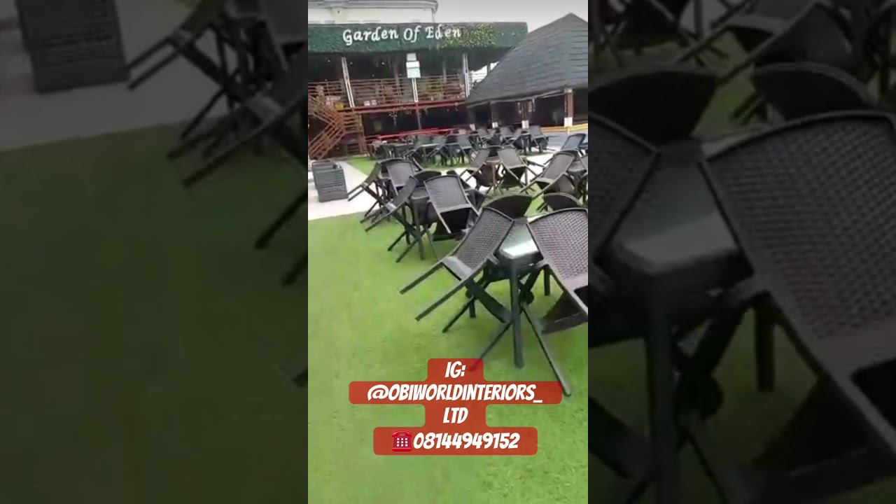 Outdoor restaurant chairs and tables new design latest water resistant ￼