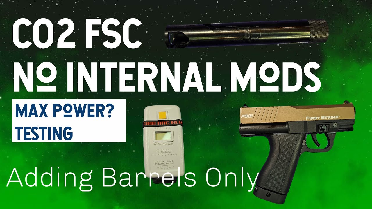 Unmodified FSC Max power testing with and without aftermarket barrels.  Less Lethal Home Defense