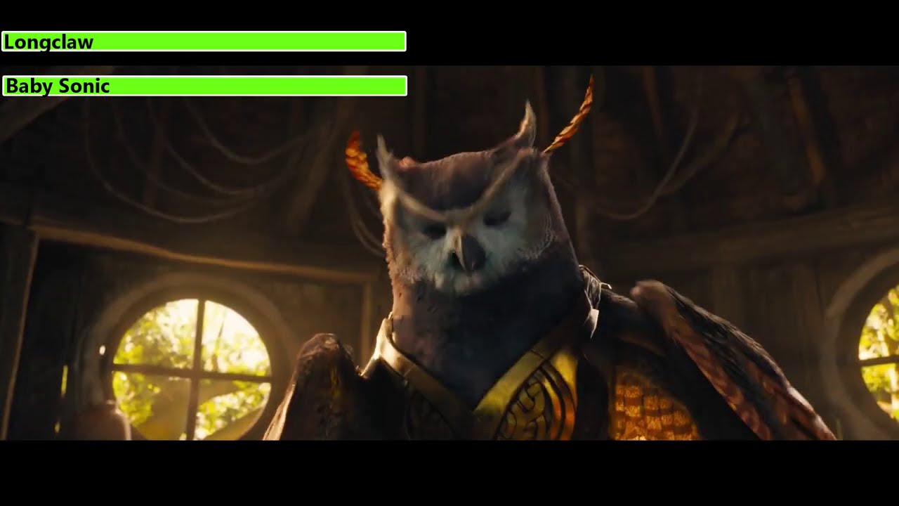 Sonic the Hedgehog (2020) Opening Scene with healthbars