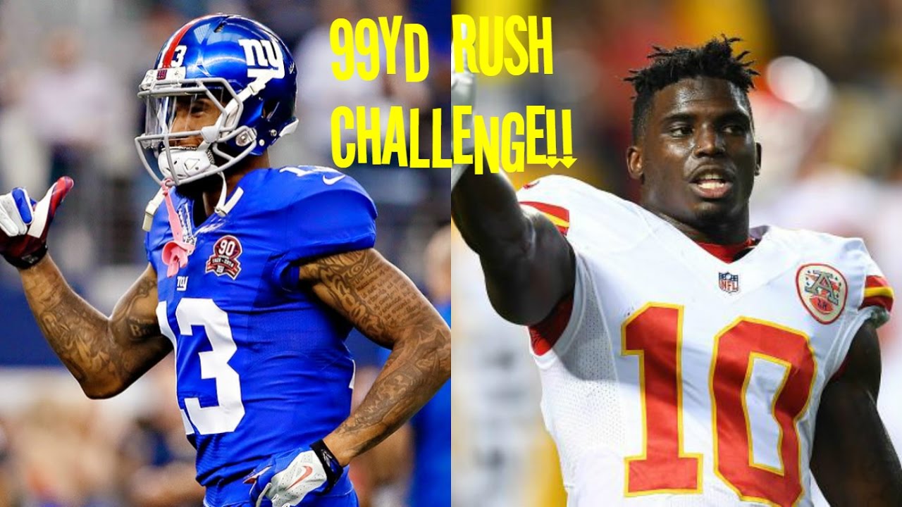 OBJ VS TYREEK HILL WHO CAN GET A 99YD RUSH FIRST?!? SO CLOSE!!