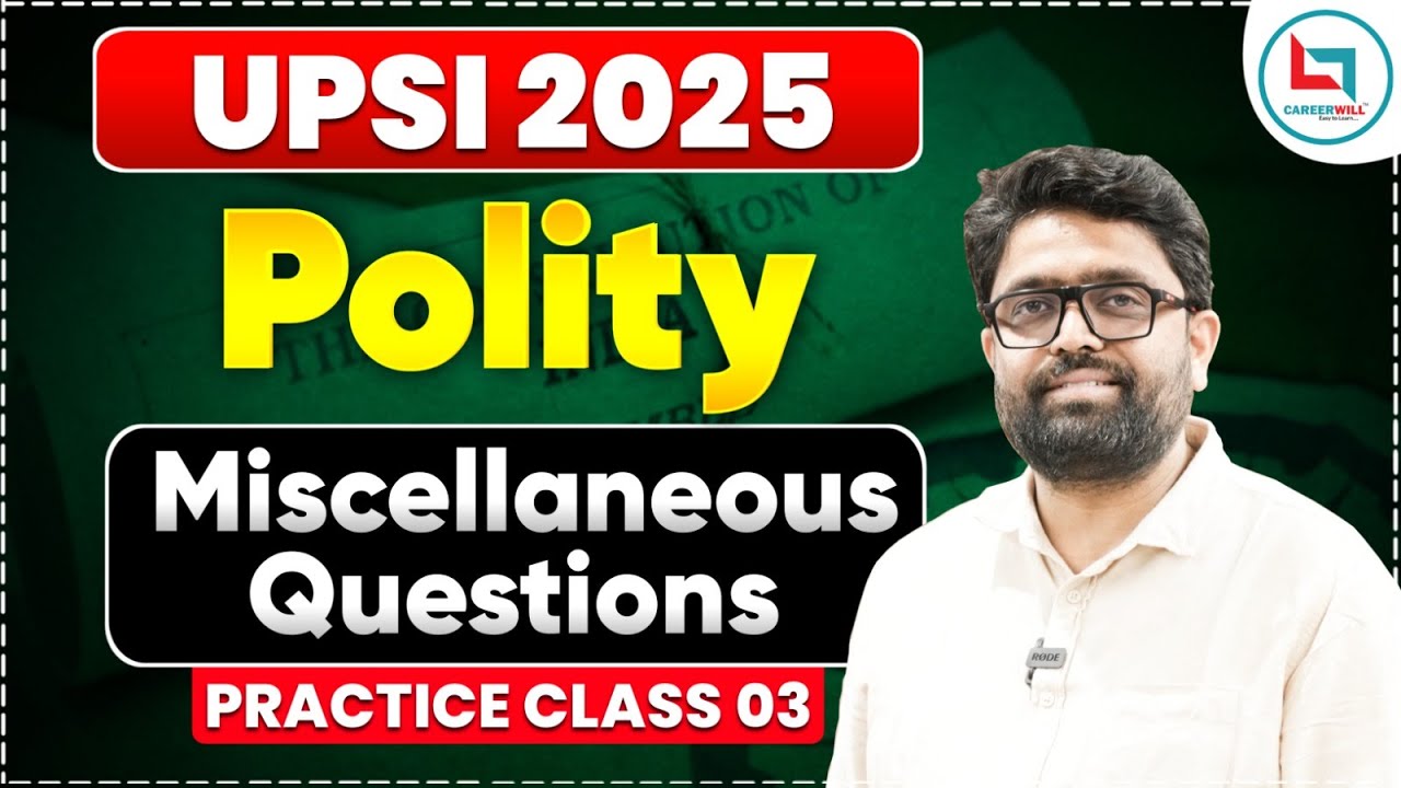 UP Police दरोगा Series | Polity Miscellaneous Questions (Part-03) | Polity By Abhishek Suman Sir