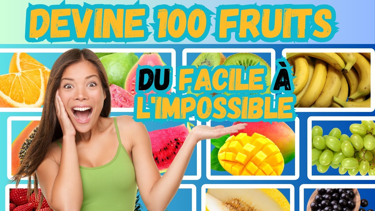 DEVINE 100 FRUITS EN 4 SECONDES 🍌🍉🥝#quiz #trivia #quizchallenge