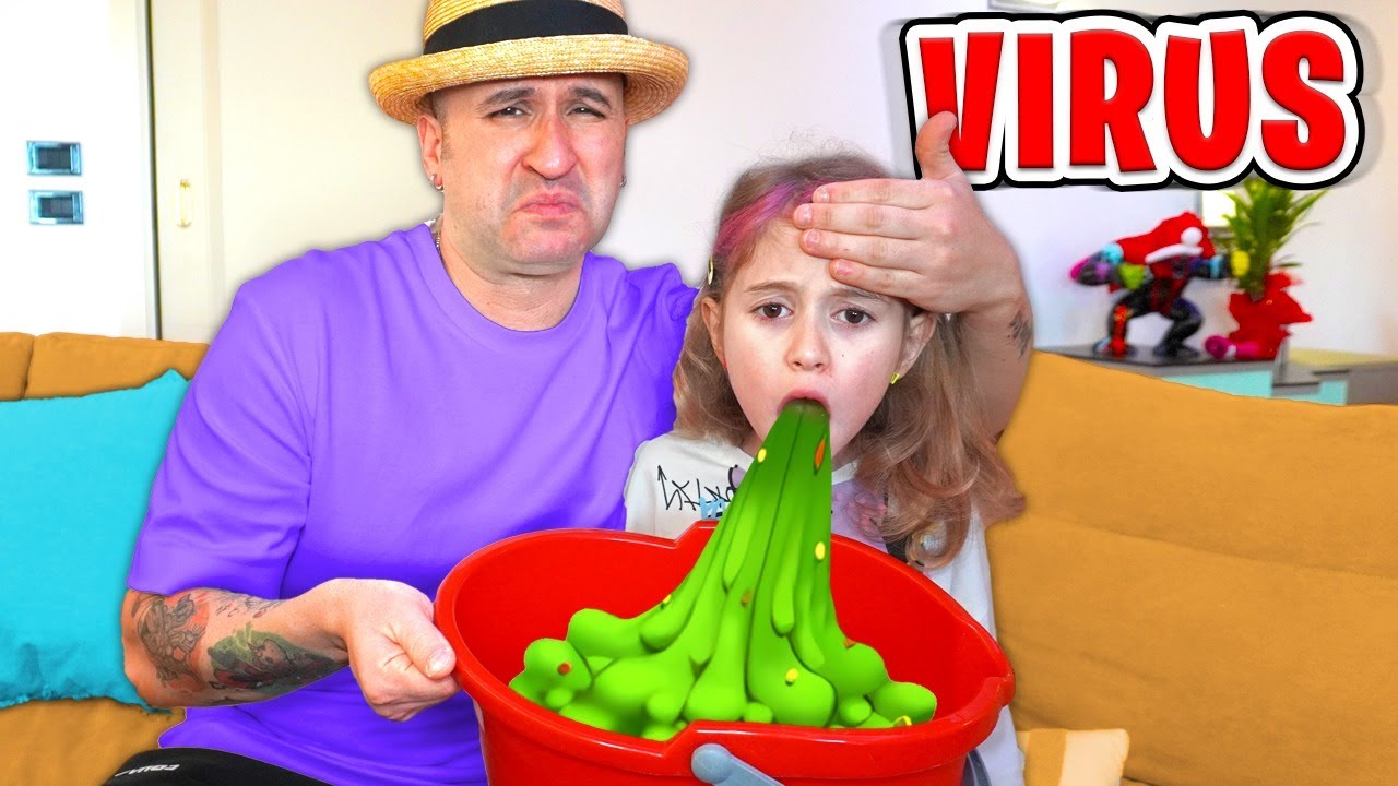 GIORGIA SI SENTE MALE E VOMITA E PAP&Agrave; SALVO SI PRENDE CURA DI LEI TUTTA LA NOTTE!  *Febbre alta*