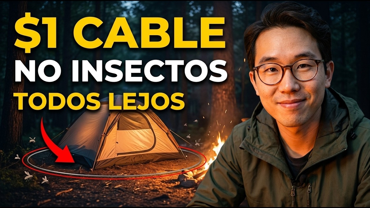 El Cable de $1 Que Mantiene TODOS los Insectos Lejos de tu Campamento