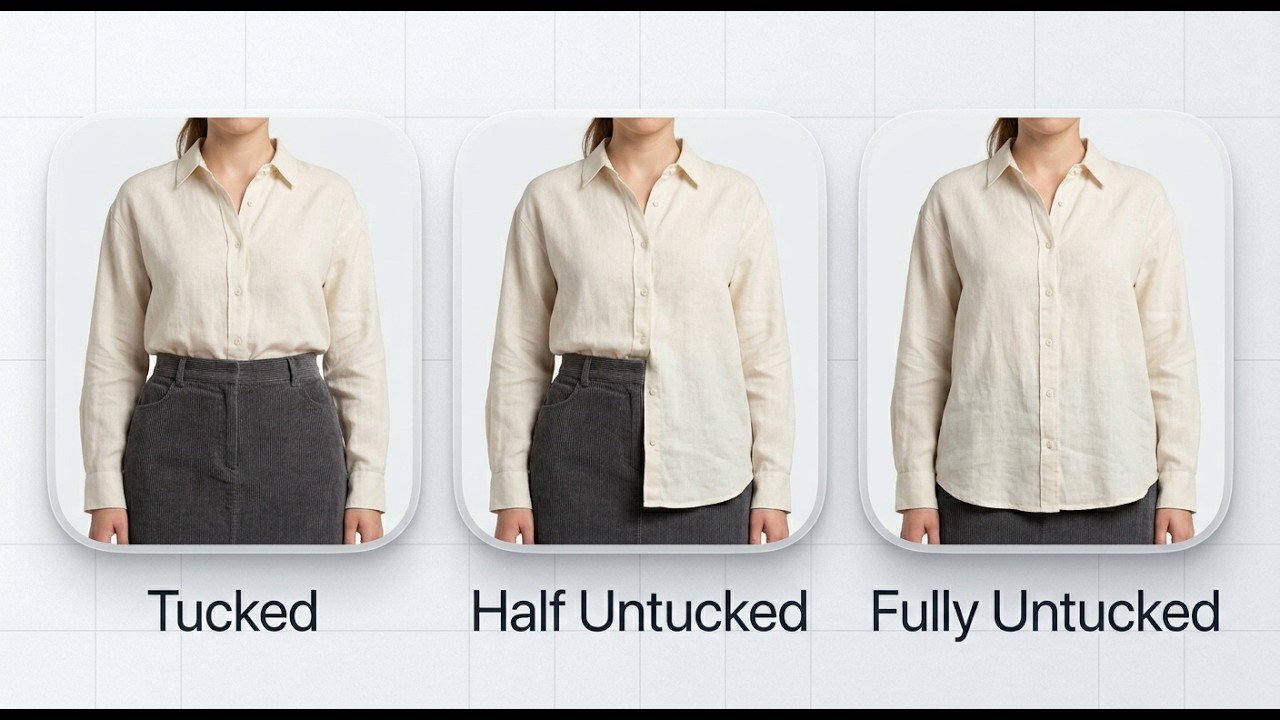 How to Style Tops Tucked or Untucked in AI Fashion Photos | Tryly.ai