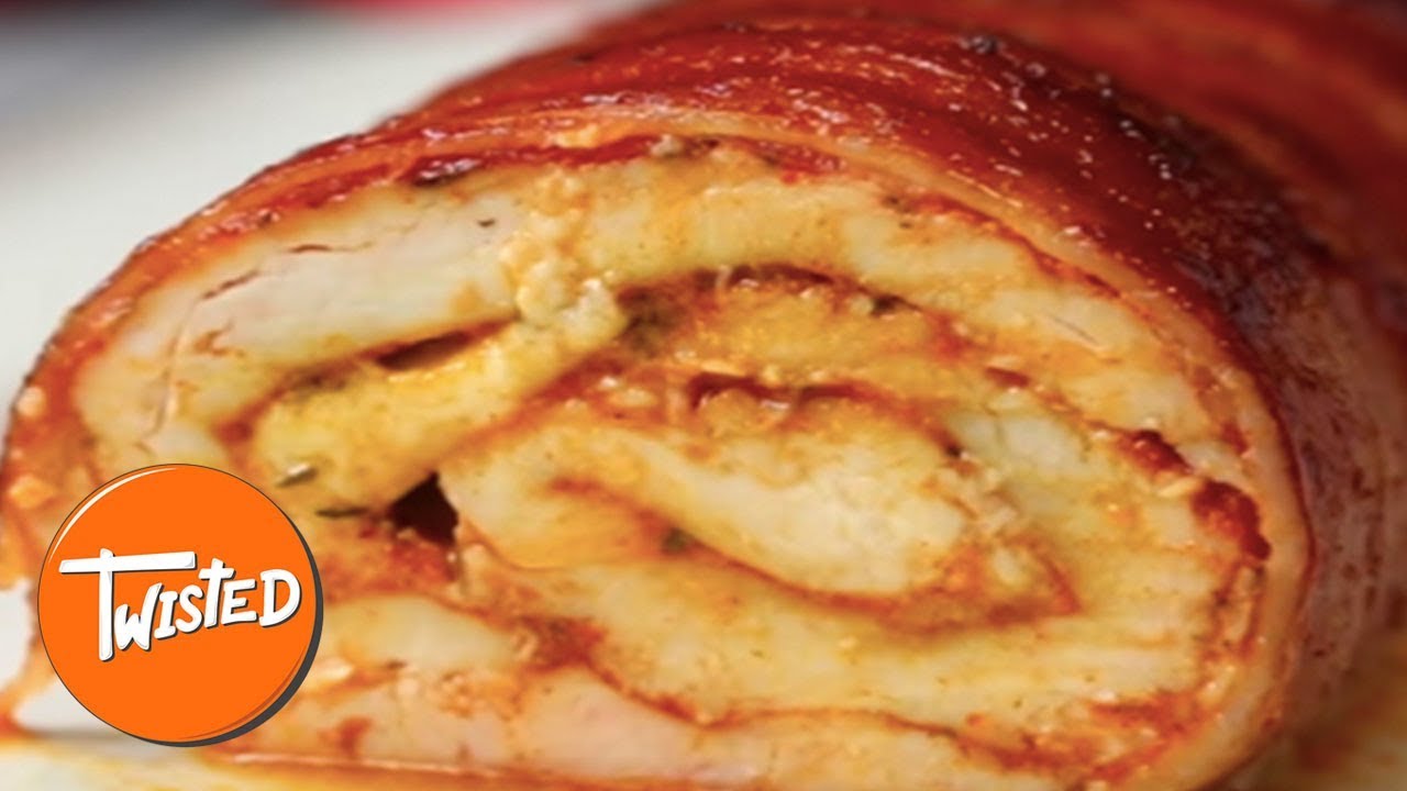 Bacon Wrapped BBQ Chicken Roll Recipe | Twisted