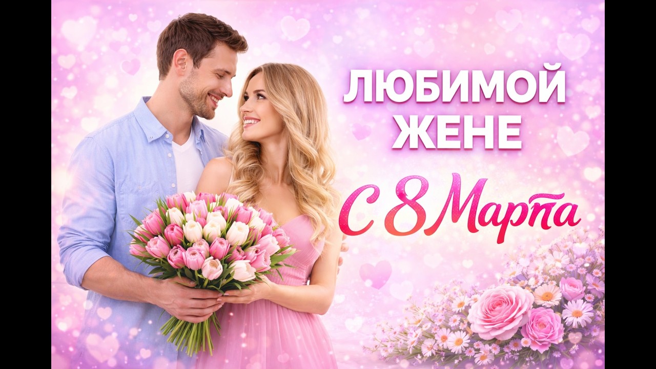 Любимой жене с 8 Марта 🌷 Песня для любимой | Красивое поздравление