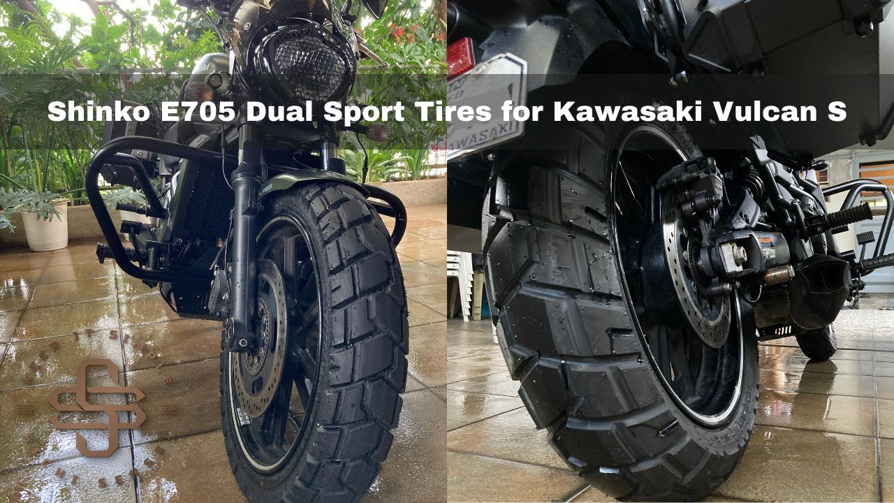SHINKO E705 Dual Sport Tires for Kawasaki Vulcan S