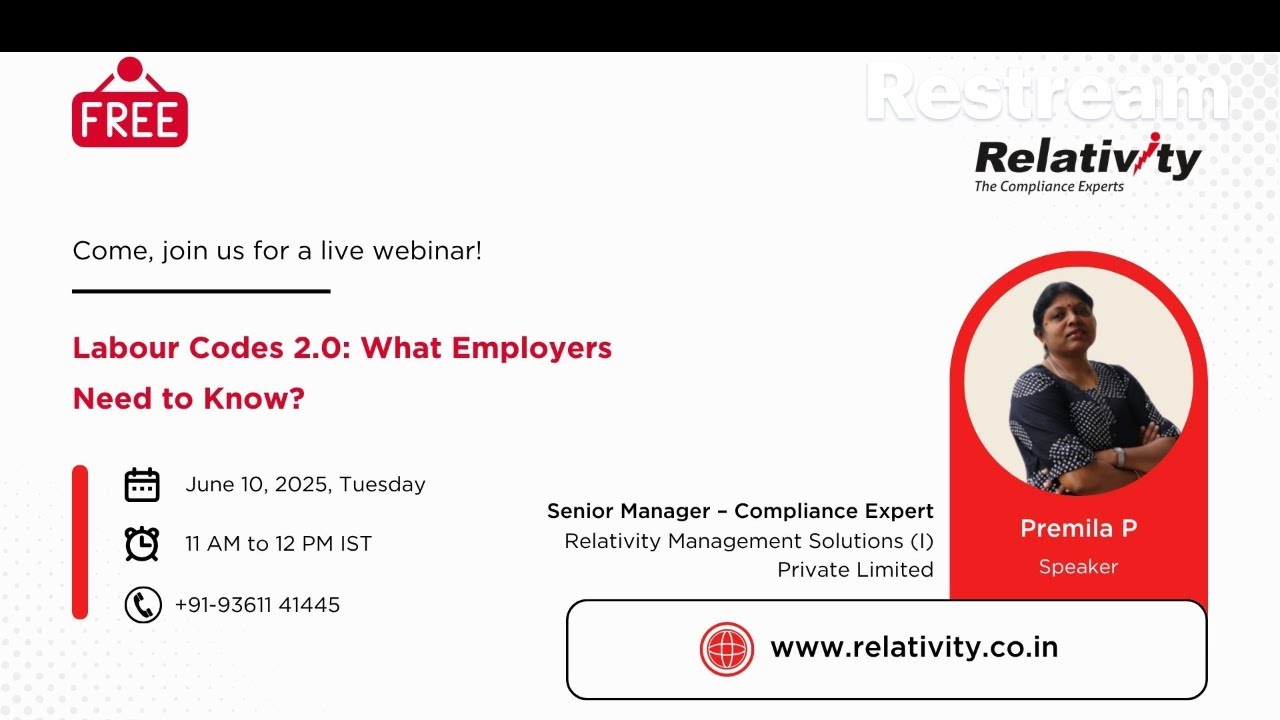 Webinar on Labour Codes 2.0 - What Employers Need to Know?