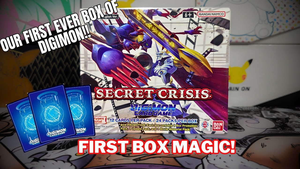 Our First Digimon TCG Opening On the Channel!! Secret Crisis Booster Box