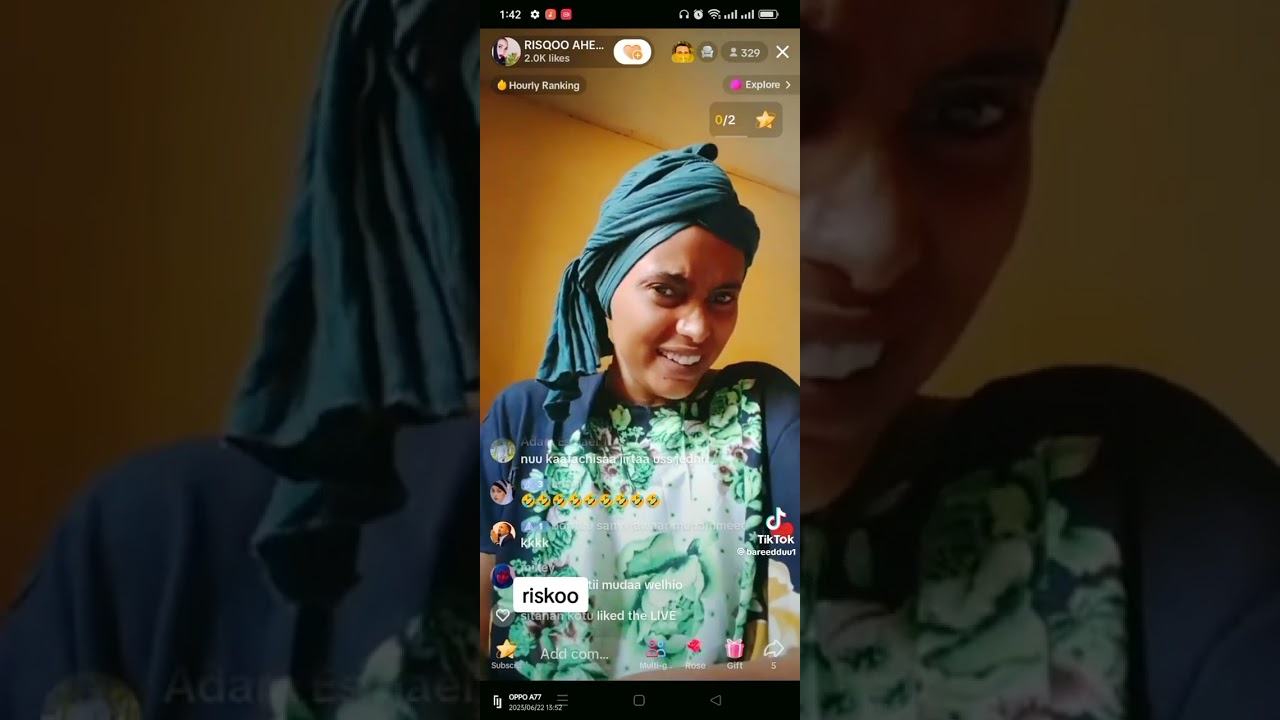 Risqoon waan jettu mee dhagefadha hamma dhumatti 😁😁