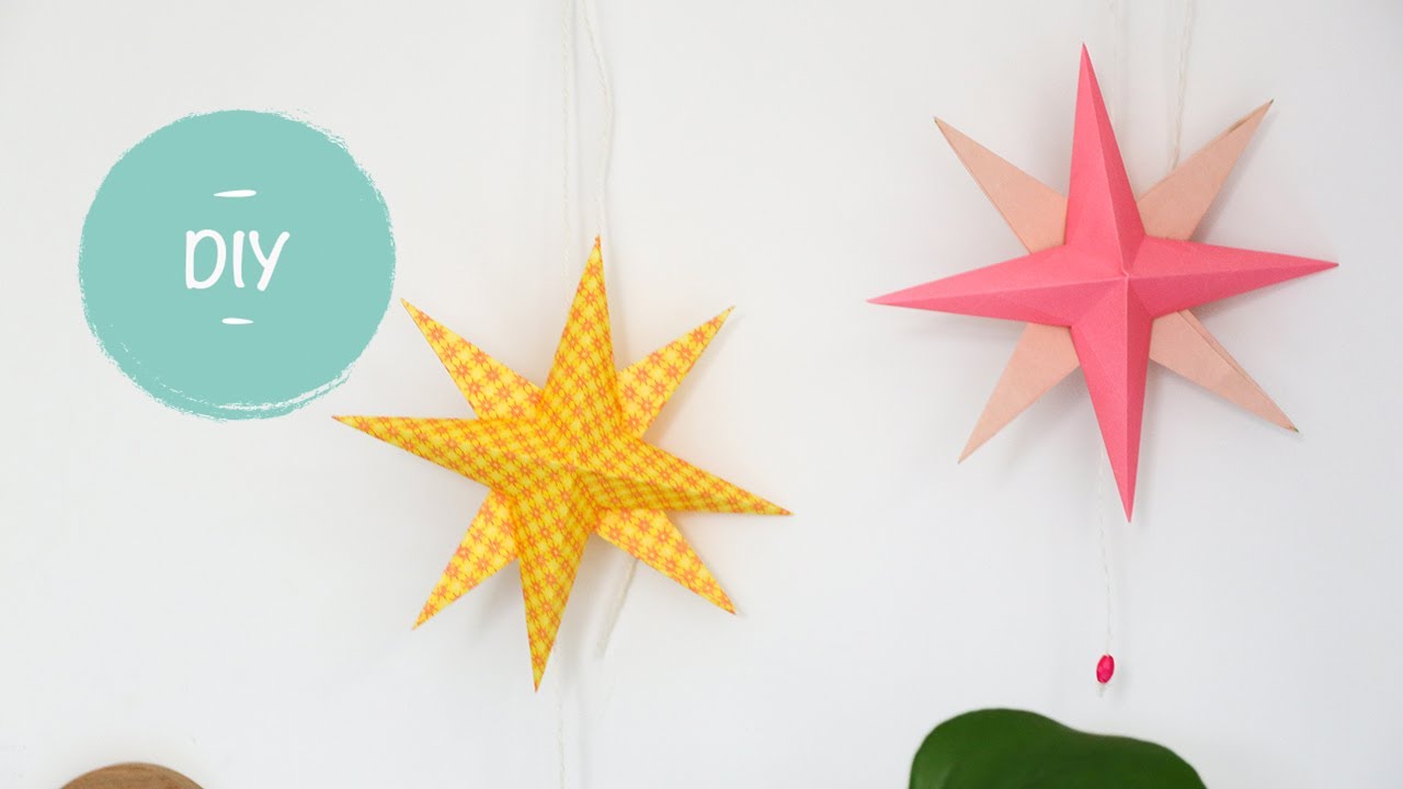 3D kerstster vouwen van papier