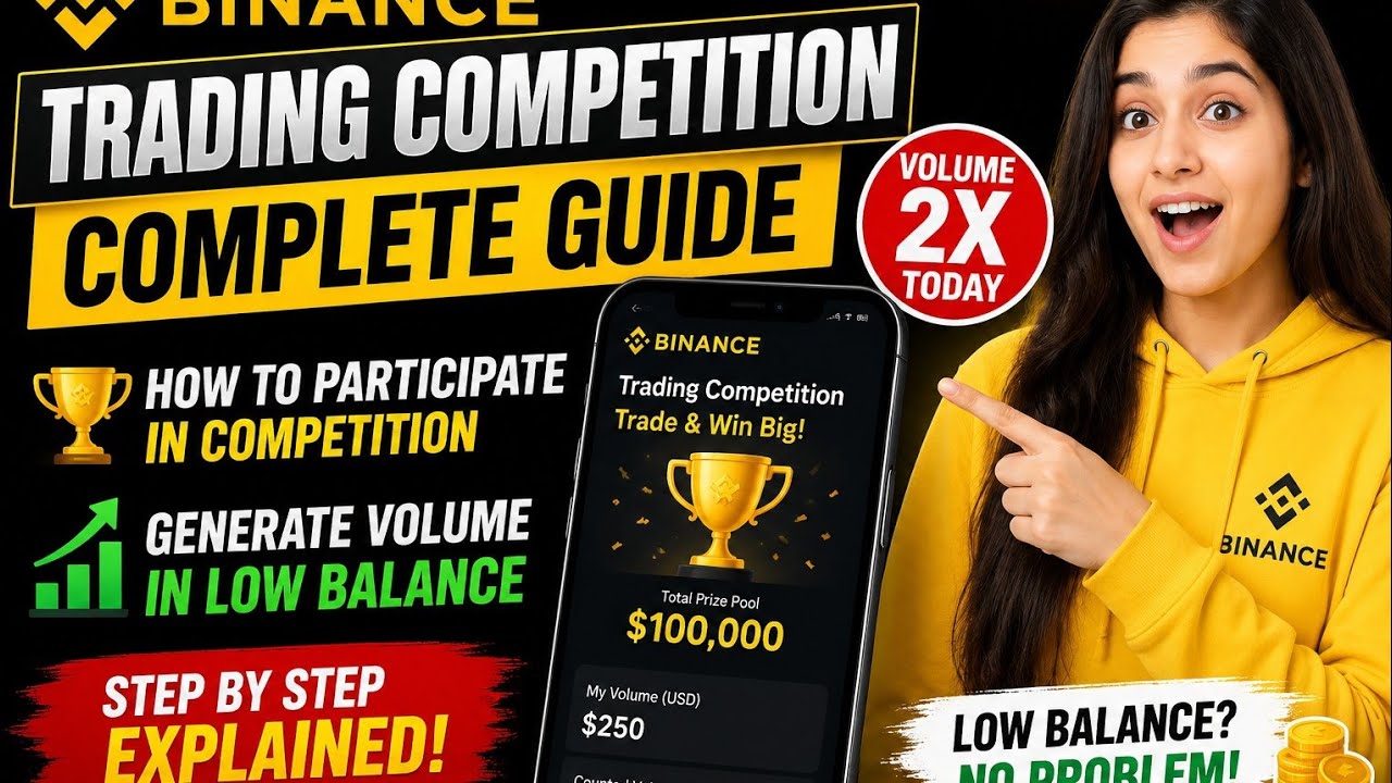 Binance Trading Competition Complete Guide | Low Balance Volume Trick 🔥 