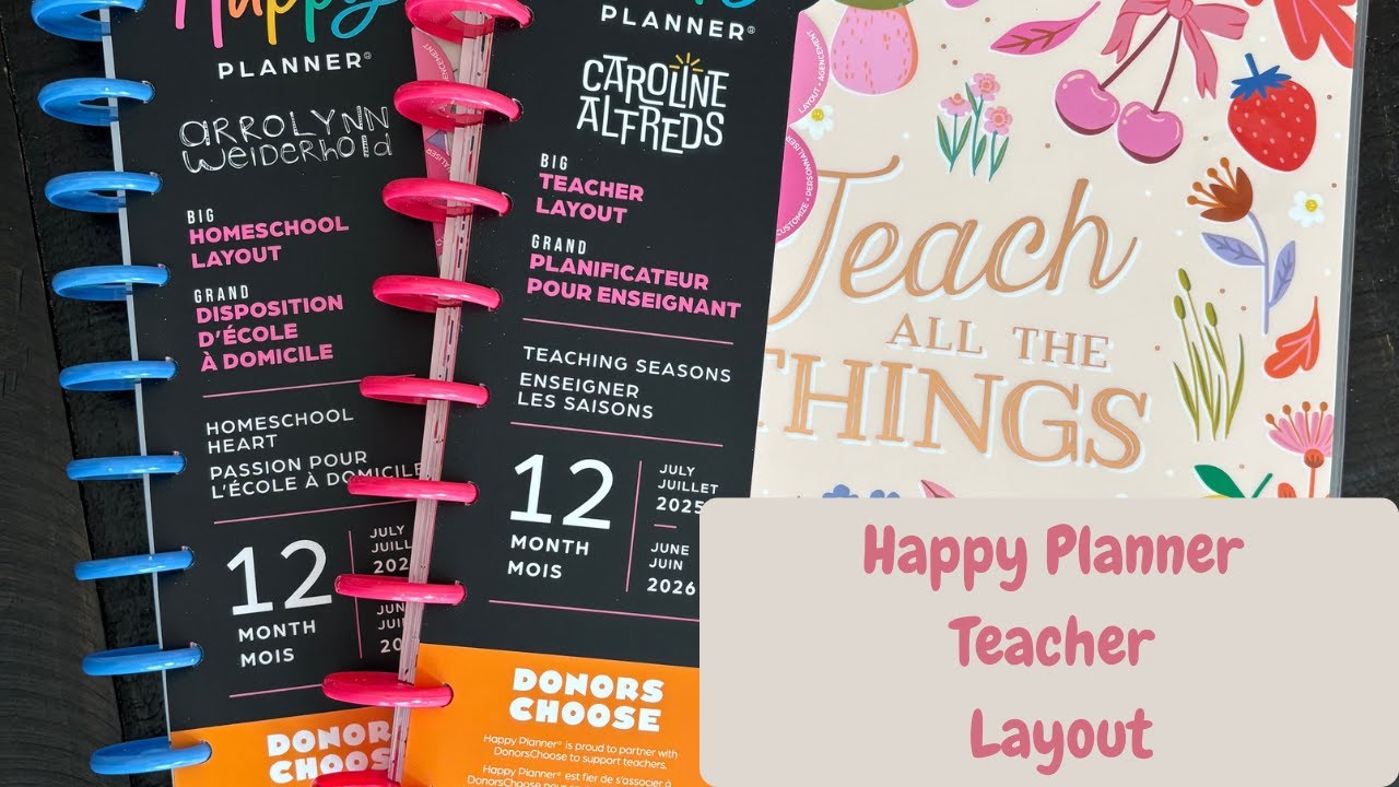 Flip Through | Big Happy Planner | Teacher & Homeschool Layouts