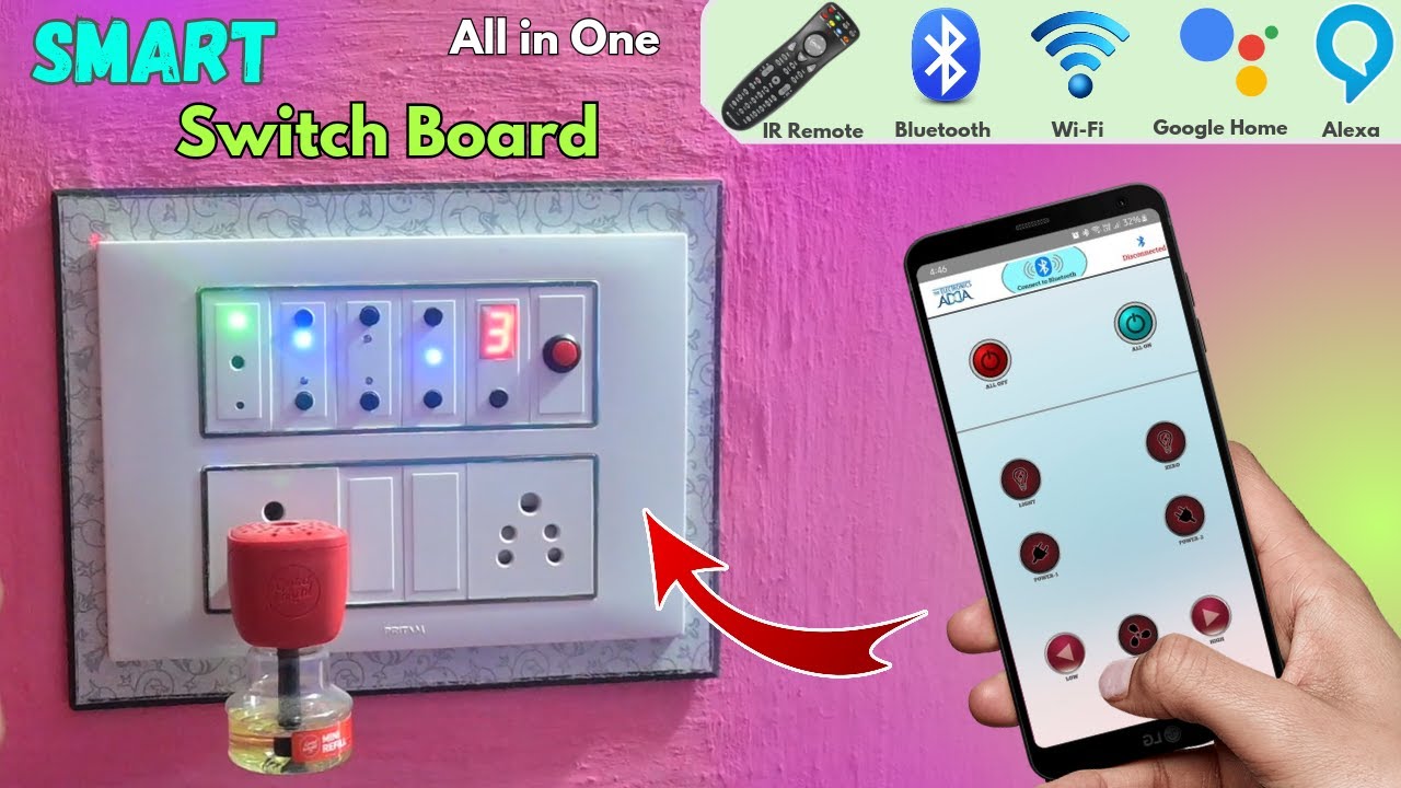 How to Make a Smart Switch Board at Home  All in One Smart Switch Board
