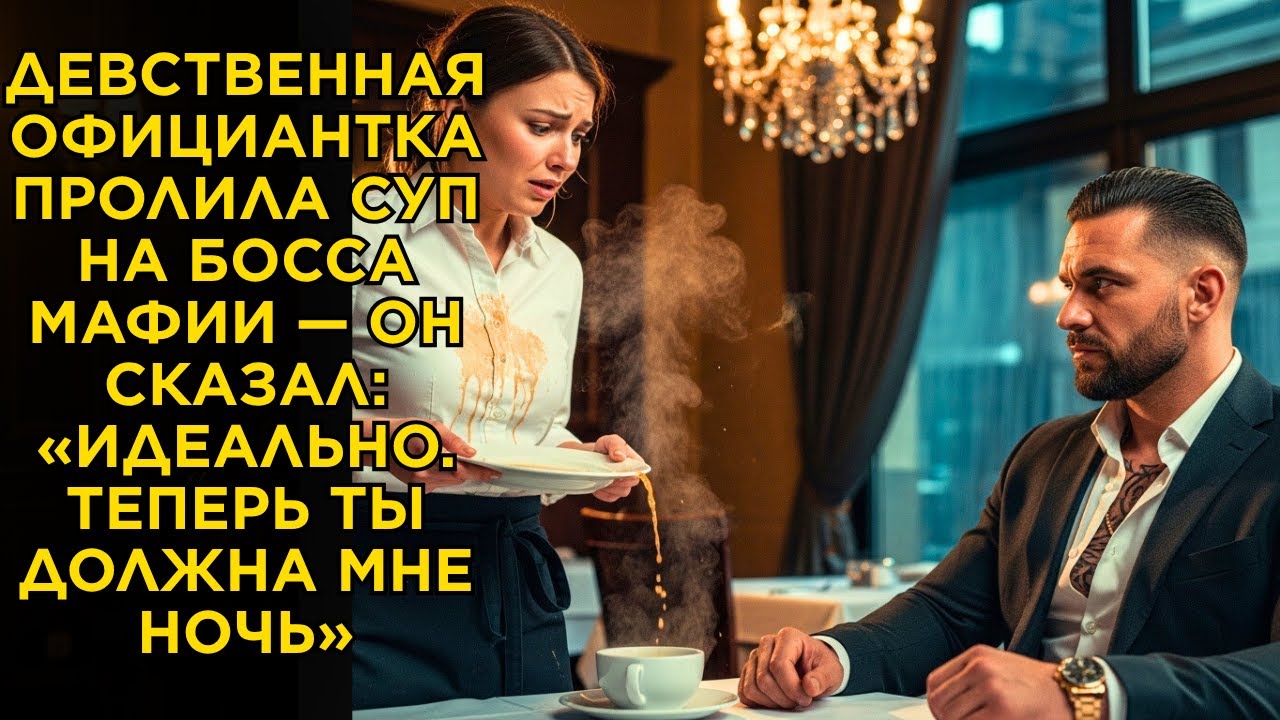 Девственная официантка пролила суп на босса мафии — он сказал: «Идеально. Теперь ты должна мне ночь»
