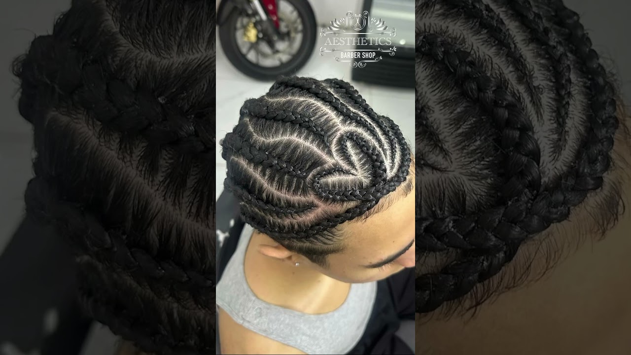 Estilos de trenzas para hombres con dise&ntilde;o #braids #hairstyle #trenzaspegadas #trenzas #badbunny