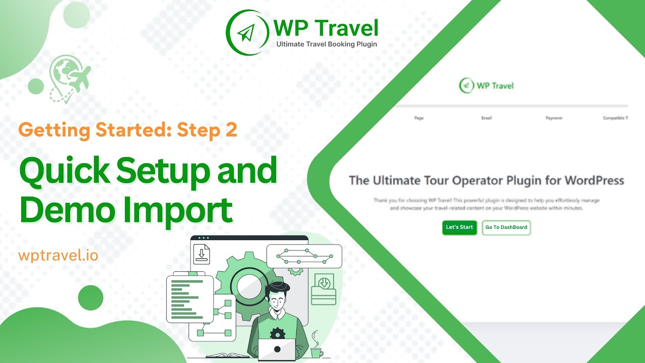 Step 2: Quick Setup and Demo Import using WP Travel | Creating Your Travel Website