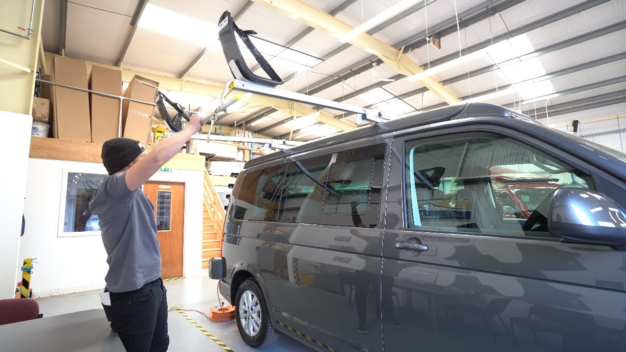 Kari-Tek Easy Load Roof Rack for kayaks & canoes // Fitted on a VW T6.1