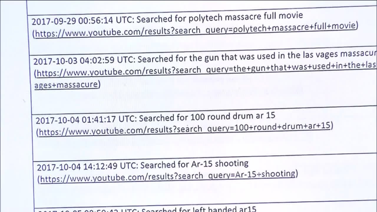 Prosecutors discuss search history of Nikolas Cruz