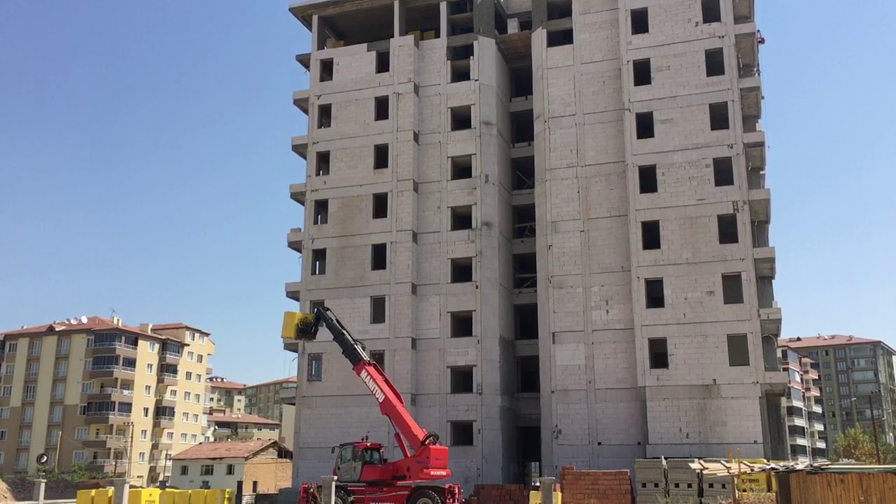 MANITOU  MRT 3255 ile 10. Kata 2 Palet Ytong Yerleştirme MALATYA