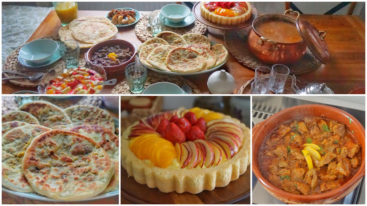 أيام من رمضان 2023: طورطة فواكة سهلة مخامر معمرين طاجين بالكبدة حريرة مسمن و سلطة فواكه