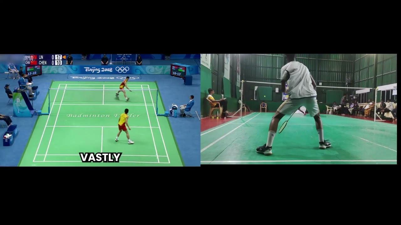 Lin Dan & Eric James VS Lee Chong Wei & Gitin.  Different Game Styles.