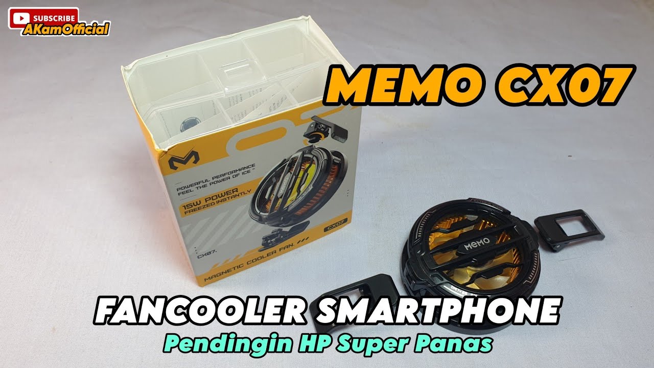 Unbox and Review MEMO CX07 Fancooler Smartphone Magnetic and Clip