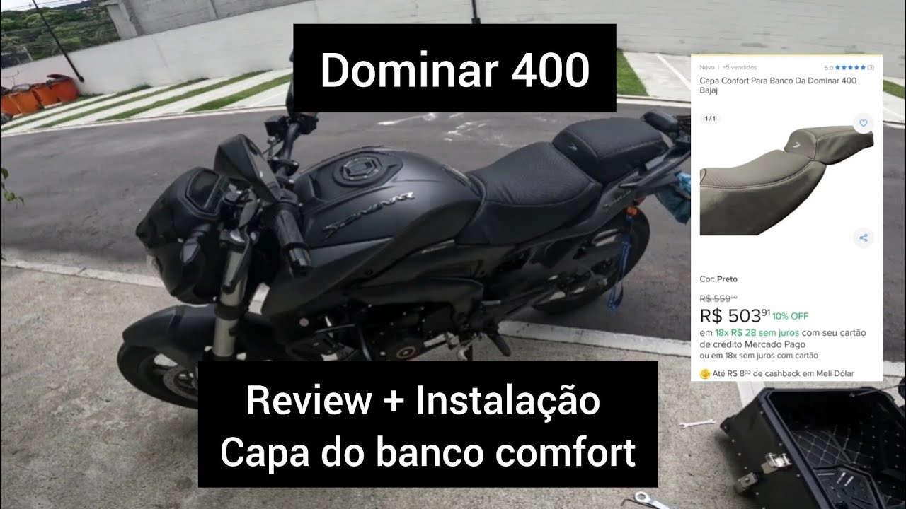 05 - Review + instalação Capa do banco DOMINAR 400 do MercadoLivre