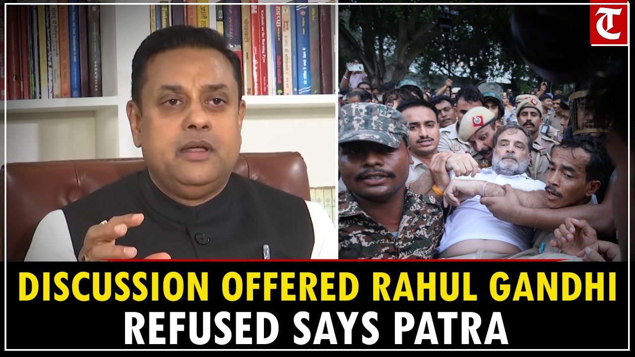 WATCH: Sambit Patra Targets Rahul Gandhi Over LKM Protest, Says 'Discussion Was Offered'