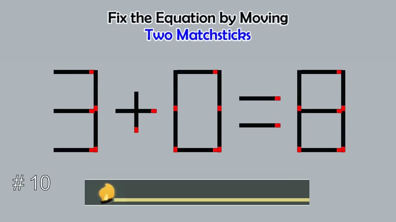 Matchstick Studio #  | Fix the math equation by moving one or two matchsticks |Logic puzzles