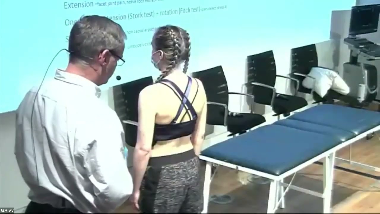 Examination of the lumbar spine and the sacroiliac joint - Dr Simon Petrides