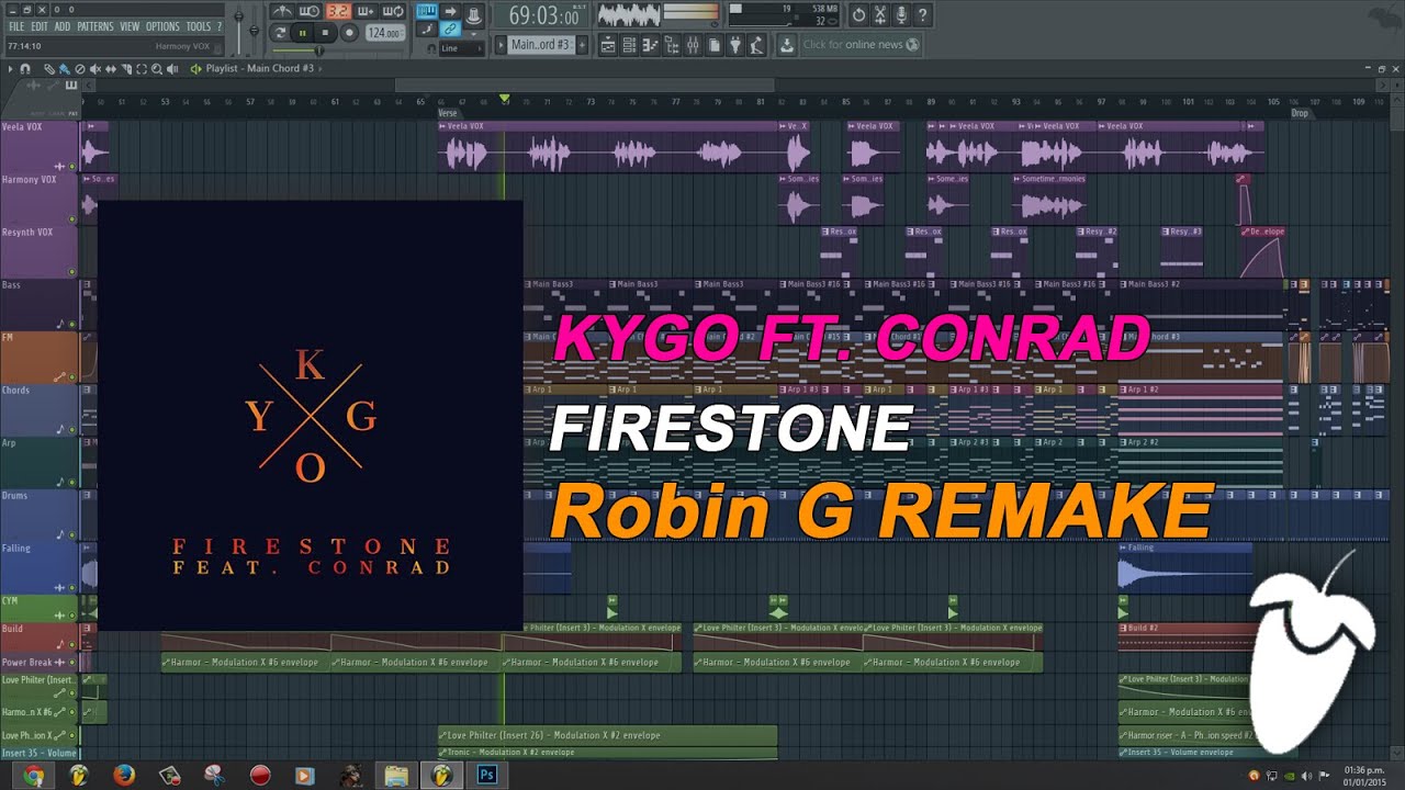 Kygo Ft. Conrad - Firestone [FULL FL Studio Remake + FLP]