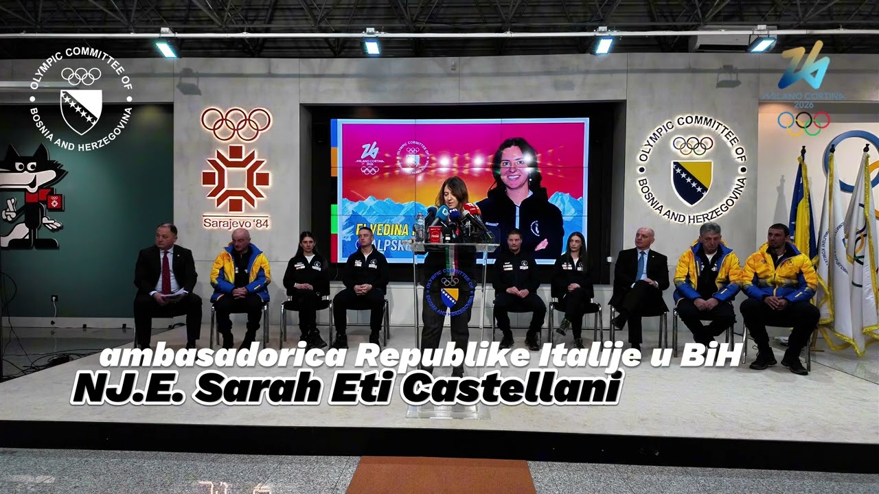 Sarah Eti Castellani, ambasadorica Italije u BiH - predstavljanje bh. tima ZOI Milano Cortina 2026