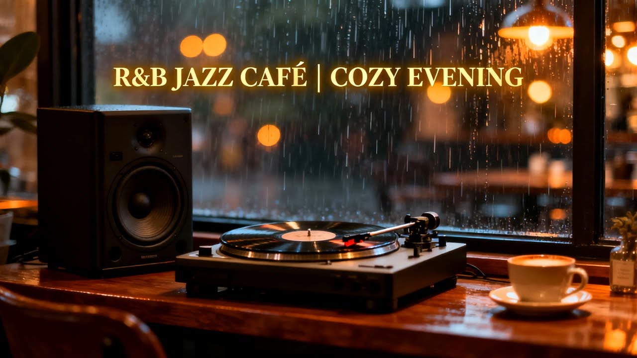 Warm RnB Jazz Café Ambience for November Focus | Smooth Rainy Night Study Instrumental