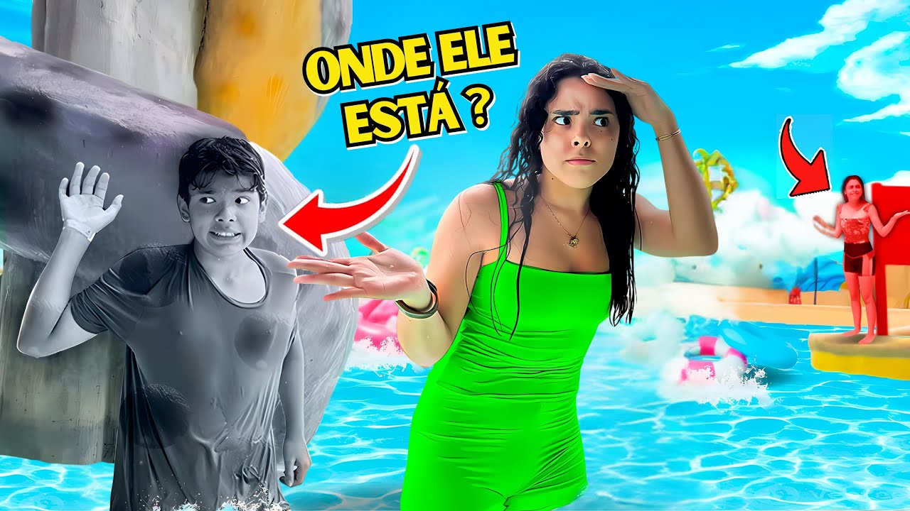 ESCONDE-ESCONDE COLORIDO de CAMUFLAGEM no PARQUE AQUÁTICO 2025!