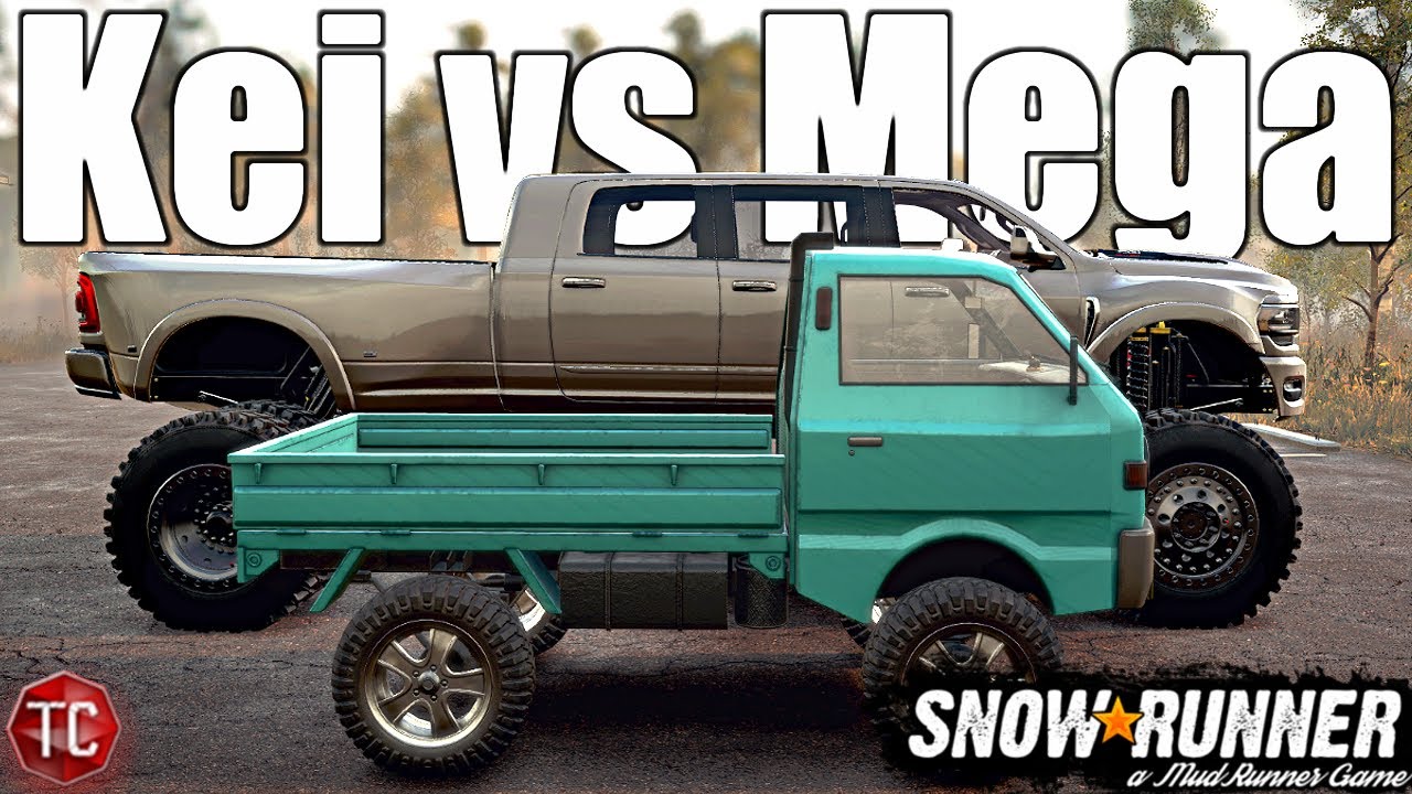 SnowRunner: Kei Truck vs MEGA RAM RUNNER!