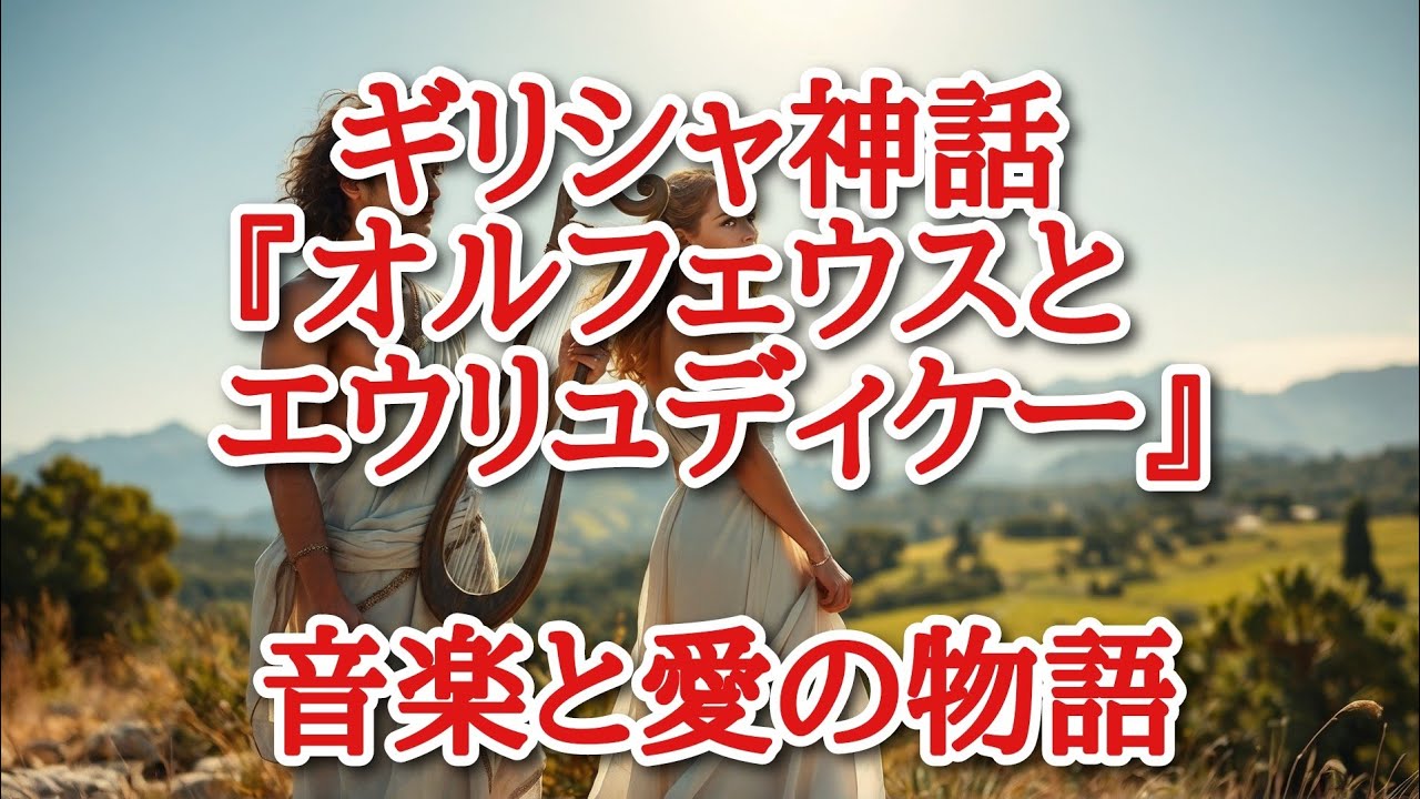 ギリシャ神話　「オルフェウスとエウリュディケー」音楽と愛の物語