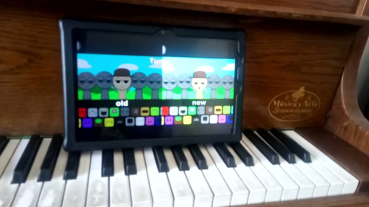 Playing the Sprunki Cancelled Update sounds on my piano