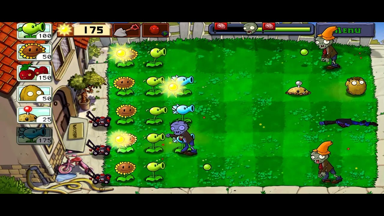 Bermain plants vs zombie part 1 